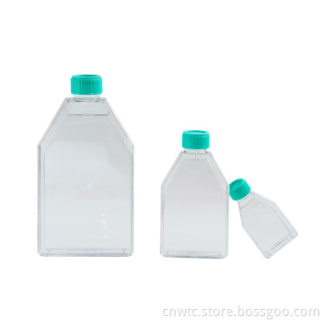 Reagent Chemical Storage Bottle, Pet Graduated Cell Culture Flask with Seal Cap: Labware for Scientific Research and Biotechnology Applications